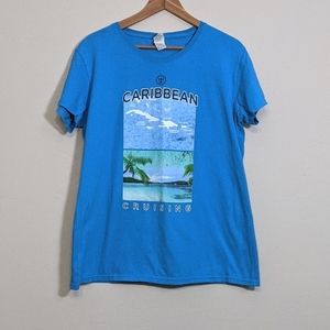 ☀️Final Drop☀️ Gildan Caribbean Cruise Blue Women's T-Shirt - XL